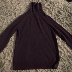 plum turtleneck